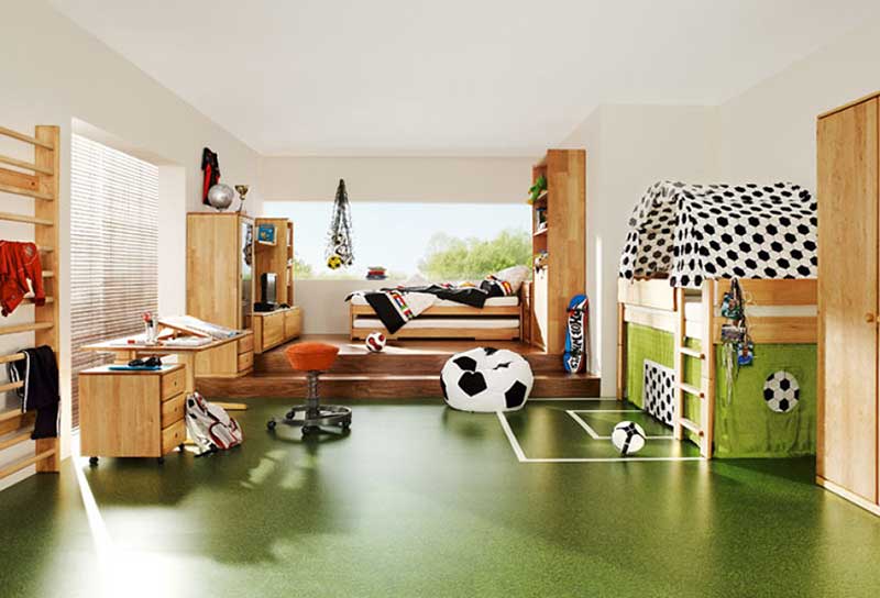 decoração de quarto de criança tema futebol