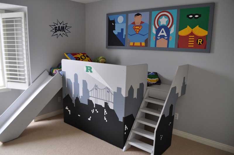 decoração quarto de criança tema super-herois